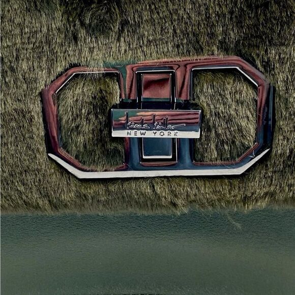 GREEN FUR TRIM CROSSBODY BAG BY NICOLE MILLER - Picture 3 of 6